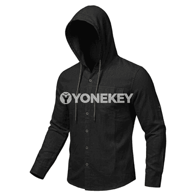 Erkekler üçin ýeňil kapýuşonly koton hoodie, gündelik we sport görnüş