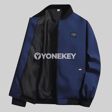 Erkekler üçin ýeňil ýaz-küýz ýel geçirmeýän jaket, zipperli