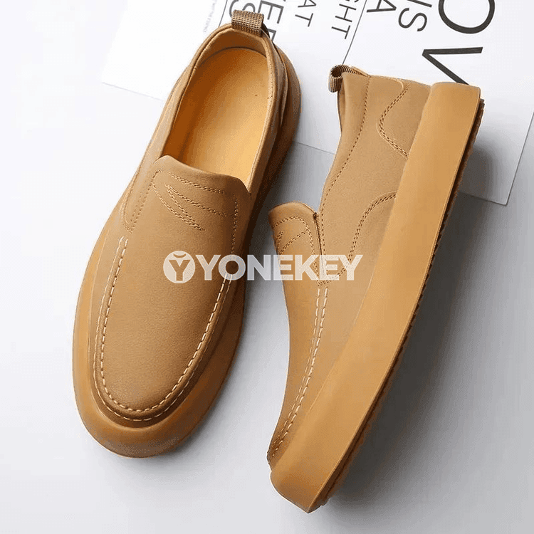 Erkekler üçin klassik slip-on loafer köwüşler, ýeňil we rahat