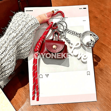 Dokma ýürekli açar halka — sumka üçin owadan aksesuar
