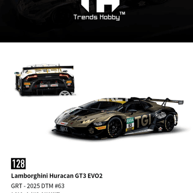 Lamborghini Huracan GT3 EVO2 1:64 diecast metal awtoulag modeli