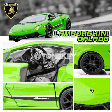 Lamborghini super sport 1:36 metal model awtoulag, çekmeli, çagalar üçin
