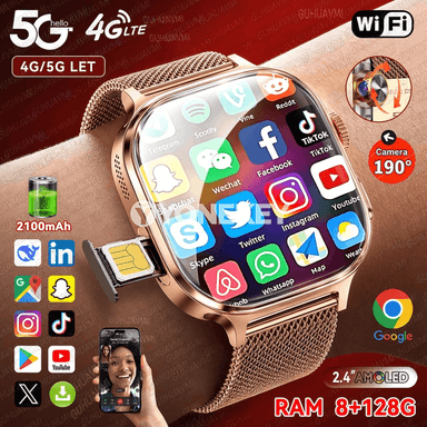 GUHUAVMI 4G/5G akylly sagat, 128GB, kamera, NFC