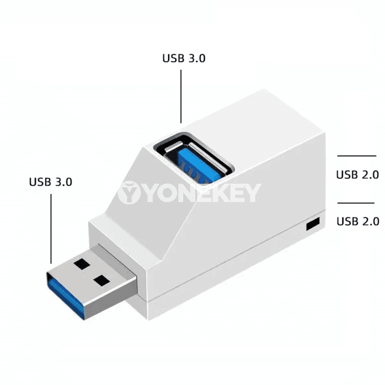 NNBILI USB 3.0 Hub Adapter — 1-den 3-e portly ýokary tizlikli