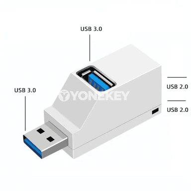 NNBILI USB 3.0 Hub Adapter — 1-den 3-e portly ýokary tizlikli