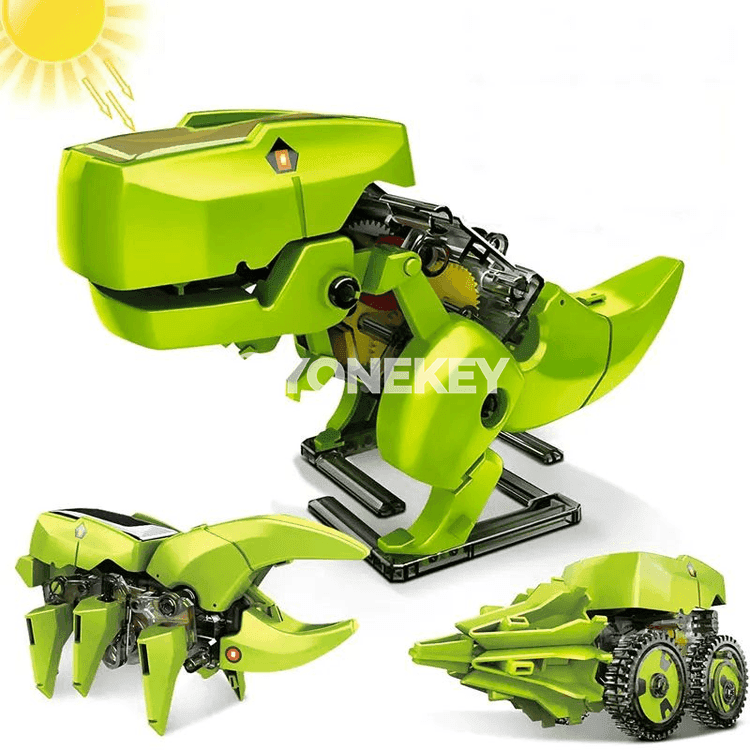 Çagalar üçin gün energiýaly dinozawrly STEM ylmy DIY oýunjak