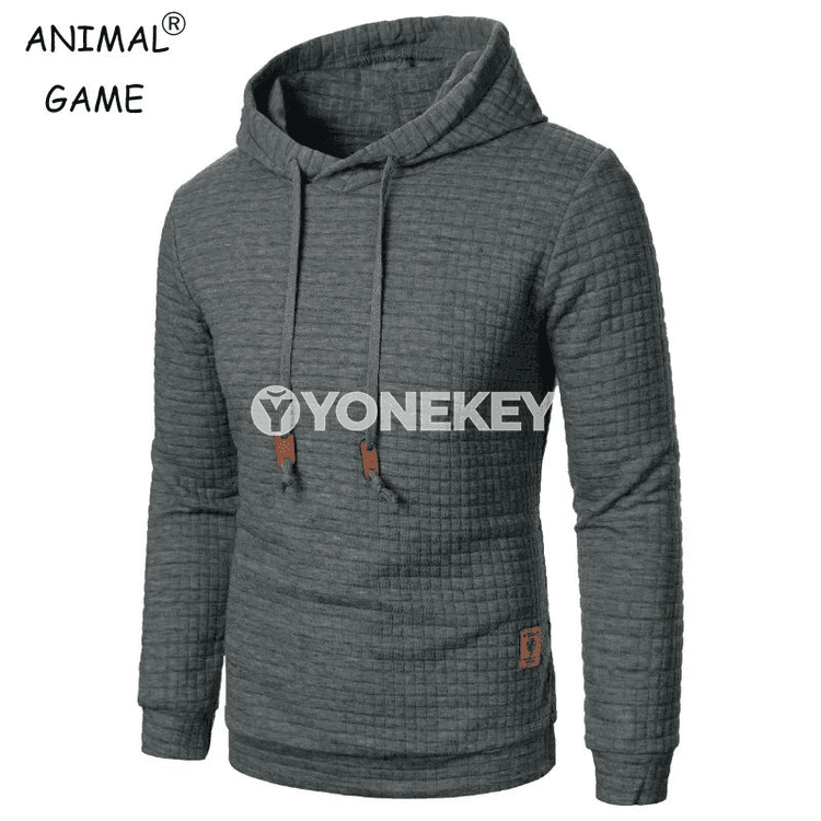 Erkekler üçin güýz-gyş kapüşonly ýumşak switer