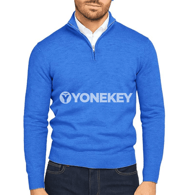 Erkekler üçin ýeňil ýyly polo switer, ýokary boýunly, güýz-gyş üçin