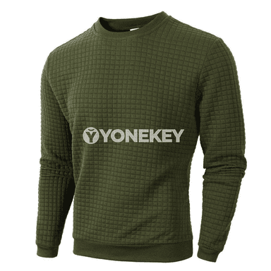 Erkekler üçin ýeňil uzyn ýeňli sport sweatshirt — bir reňkli