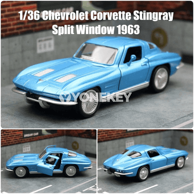 Chevrolet Corvette Stingray 1963 1:36 metal model awtoulag