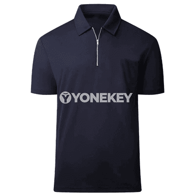 Erkekler üçin ýeňil, dem alýan polo futbolka, gysga ýeňli