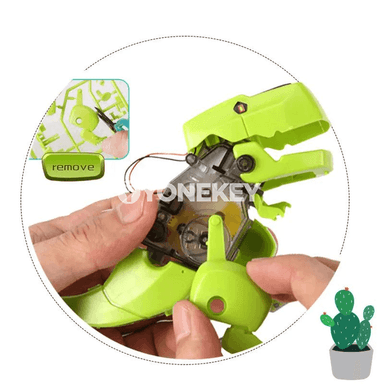 Çagalar üçin gün energiýaly dinozawrly STEM ylmy DIY oýunjak