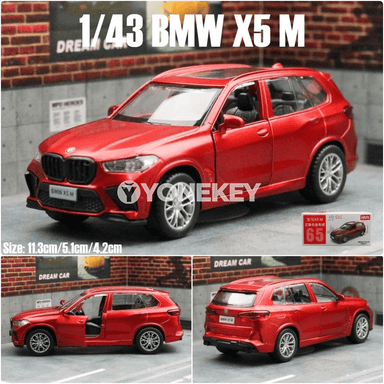 BMW X5 M metal model awtoulag, 1:43, çagalar üçin