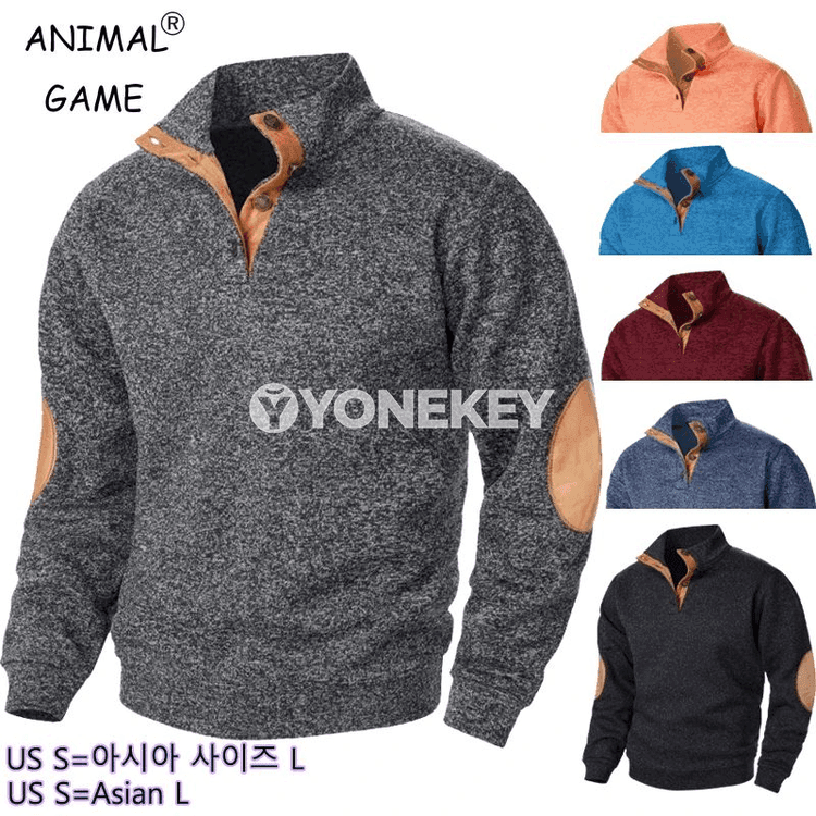 Erkekler üçin güýz-gyş ýyly switer-jemper, tötänlik stili, ýokary boýunly