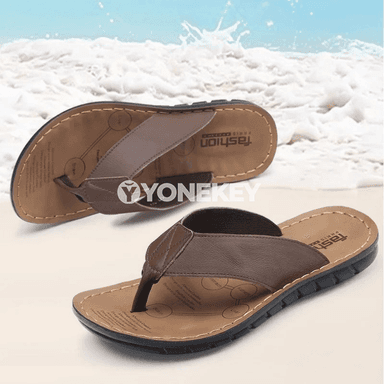 Erkekler üçin tomuslaýyn flip-flop sandallar, ýeňil we süýşmeýän