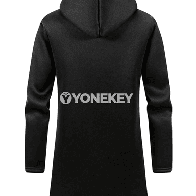 Erkekler üçin ýyly kapşonly fermuarly kurtka, galyň fleece, S-XXXL