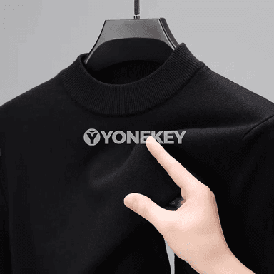 Erkekler üçin ýyly trikotaž switer, ýarym boýun, güýz-gyş üçin