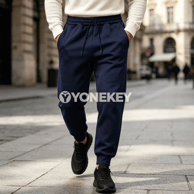 Erkekler üçin ýyly jogger sport balaklary, jübili, keşde ýüplü