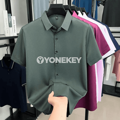 Erkekler üçin ýazky lybassy, ýeňi gysga, ýeňil we dem alýan köýnek