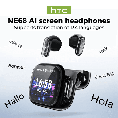 HTC NE68 AI terjime gulaklyklar, Bluetooth 6.0, pes gijikme