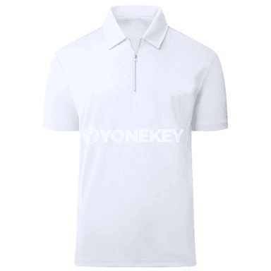 Erkekler üçin ýeňil, dem alýan polo futbolka, gysga ýeňli
