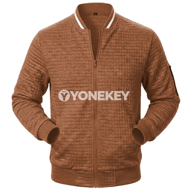 Erkekler üçin güýz-gyş sport zipli jaket, ýeňil gündelik sweatshirt
