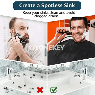 Erkekler üçin sakgal syrmak örtügi, saç we sakgal ýygyjy apron