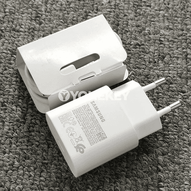 Samsung 25W PD çalt zarýad beriji adapter, Type-C kabel bilen