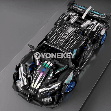 1:14 gurluşyk blokly sport maşyny, uzakdan dolandyrylýan DIY model