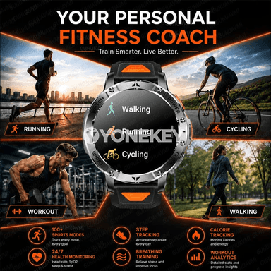 1400mAh batareýaly sport akylly sagat, 1.7" ekran, 5ATM