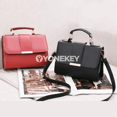 Zenanlar üçin kiçi PU deri egin sumkasy, flaply elegant model