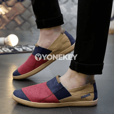 Erkekler üçin ýazlyk kanwa loafers, ýeňil we rahat gündelik aýakgap