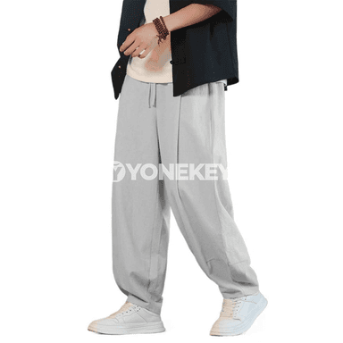 Erkekler üçin koreýa stili giň, ýeňil balaklar