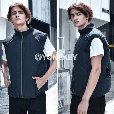Erkekler üçin sowadyjy fanly ýeňil vestka