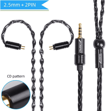 8 core MMCX/A2DC nauşnik kabeli, 3.5mm balansly
