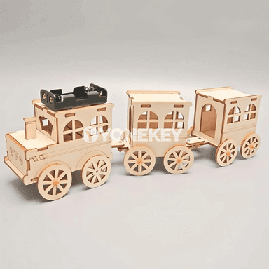 Çagalar üçin DIY demir ýol modeli, 3D agaç jigsaw oýunjagy