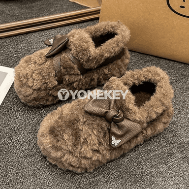 Zenanlar üçin ýyly inçe boýunly köwüşler, gyşlyk suede, slip-on