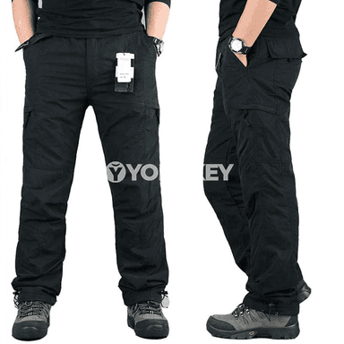 Erkekler üçin gyş kargo balaklar, ýumşak fleece, ýyly we amatly