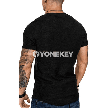 Erkekler üçin sport futbolka, slim fit, gysga ýeňli, ýaz-ýazlyk
