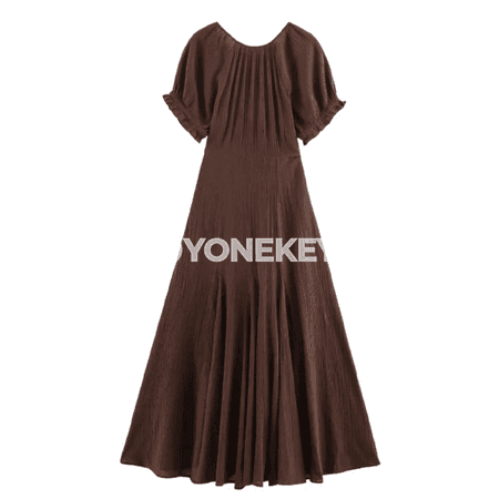 Zenanlar üçin tomusky V boýunly elegant uzyn köýnek