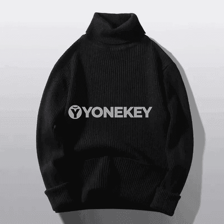 Erkekler üçin ýyly boýy ýokary switer, güýz-gyş üçin turtlenek