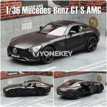 Mercedes-Benz GT S AMG metal maşyn modeli 1:36, yzyna çekilýän
