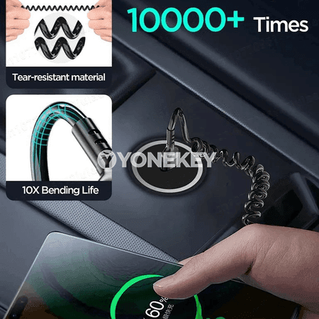 66W USB-C we Micro USB çalt zarýad kabeli, 1m/1.5m
