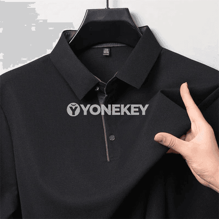 Erkekler üçin uzyn ýeňli polo köýnek, ähli pasyla laýyk amatly klassik stil