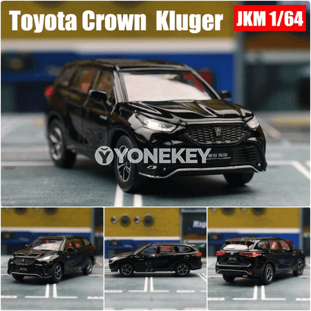 Toyota Crown Kluger Hybrid 1:64 metal SUV model awtoulag, gara, gök, ak