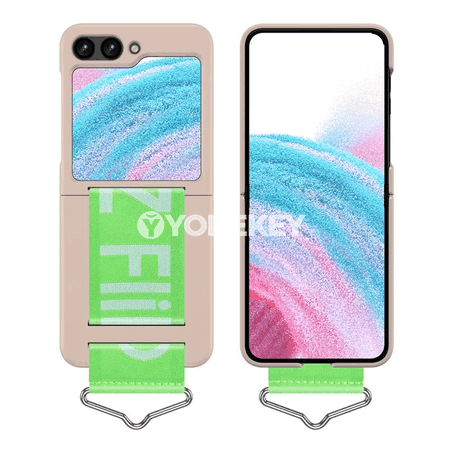Samsung Z Flip 3/4/5 üçin bilekdäki saply silikon gapak