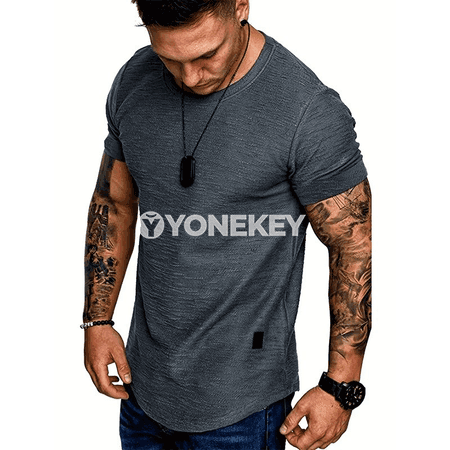 Erkekler üçin ýeňil tomus futbolkasy, gysga ýeňli sport model