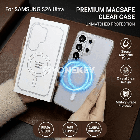 Samsung Galaxy S26–S21 üçin magnitli TPU-PC gorag örtük