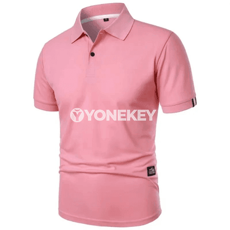 Erkekler üçin ýeňil tomusky polo futbolka, gysga ýeňli
