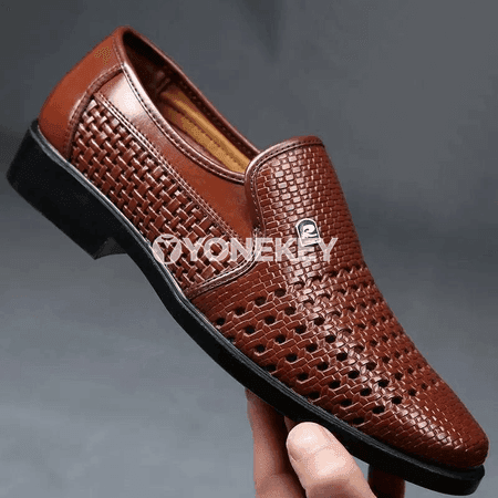 Erkekler üçin tomuslaýyn dem alýan deri loafers aýakgaplar